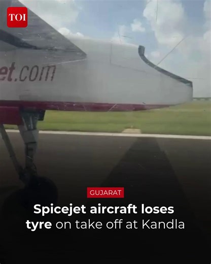 A #SpiceJet aircraft, en route to #Mumbai from #Kandla, experienced a tyre detachment during take-off. The incident prompted the pilots to declare a full emergency upon approach to Mumbai. More details 🔗 http://toi.in/YIVXqa13 #Maharashtra #Gujarat #aircraft | The Times of India