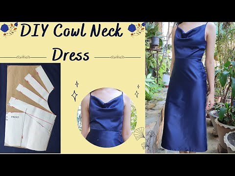 DIY cowl neck dress// How to make a cowl neck dress