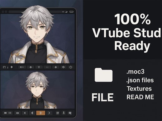 Live2d Vtuber Model Premade, Ready Anime, Male Avatar for Vtube Studio, Fully Rigged Commission - Etsy