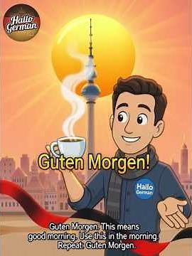 Learn German Greetings | German Phrases + Pronunciation | A1 Lesson|#LearnGerman #A1 #viral