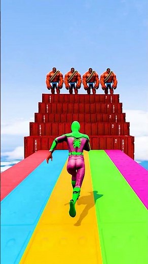 GTA 5 Epic Water Ragdolls | Spider-Man Jumps / Fails ep.18528 #shorts