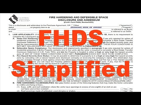 Tutorial - Fire Hardening and Defensible Space Disclosure and Addendum - CAR form FHDS Simplified