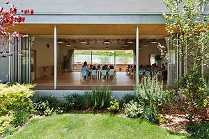 tokyo nursery by HIBINOSEKKEI   youji no shiro provides a connection with nature