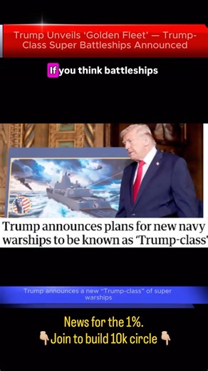 #TRUMP Announces New "Trump-Class" Super-Warships! #breakingnews #dailynews #news #ussdefiant