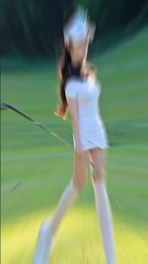 Slow-Motion Golf Shot by Stunning Female Golfer | Perfect Swing Beauty