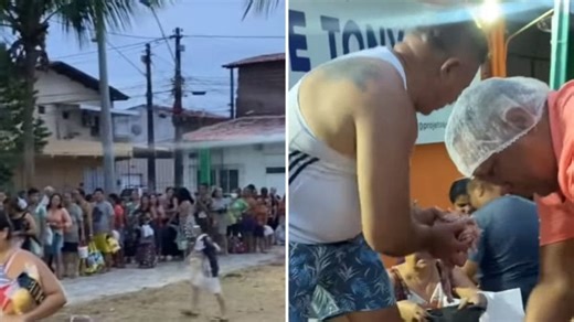 Doação de ossada provoca fila em Fortaleza; assista