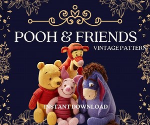 Winnie the Pooh & Friends Crochet Pattern Book | Instant Download - Etsy