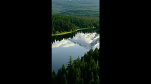 Drone Flight Over Oregon and the Cascade Range of the Pacific Northwest.