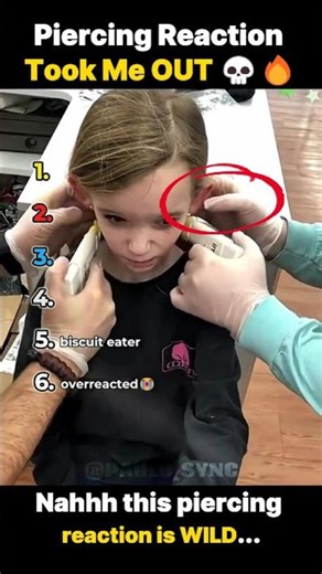 Piercing Reactions Took Me OUT 💀🔥... #shorts