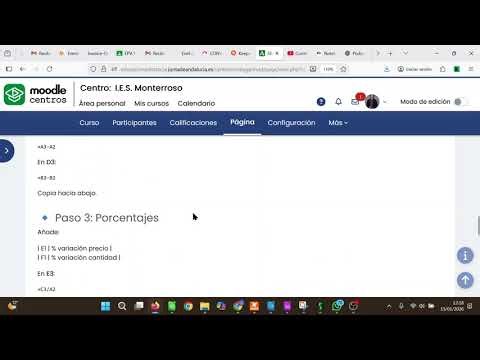 Elasticidad Economía 1º Bachillerato Calc Hoja de cálculo TIC Bachillerato IES Monterroso