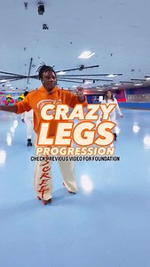 CRAZY LEGS PROGRESSION 🧡🛼 • Excuse my accent y’all! When I get comfortable all of my North Memphis slips out…😅 • ANYWAY, once you master your crazy legs foundations (dribbles, crab walk, and toe manuals), you can start connecting them. I start with connecting the crab walk to the dribbles slowly on beat, increase the speed until I can do it at the tempo that I want my crazy legs to be. • Once I can almost stay on tempo with my crab-dribbles, I’m ready to add the toe manual to my crab. That’s 