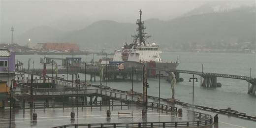 Coast Guard National Security ship docks in Juneau before Bering Sea fisheries mission