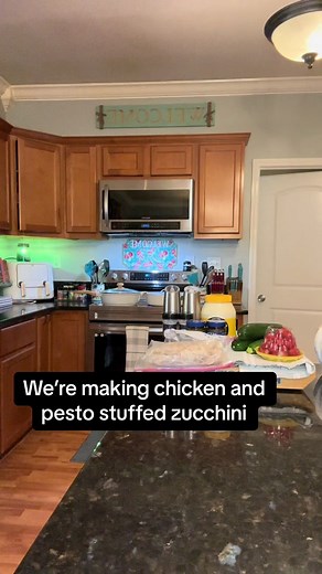 Chicken and Pesto Stuffed Zucchini Recipe