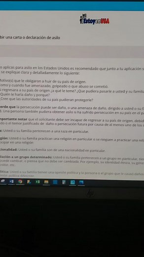 Como escribir su carta o declaración de #asilo. #inmigracion