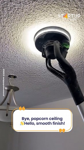 Removing a popcorn ceiling in 2025 = instant value boost 💸✨ | Startup Selfie
