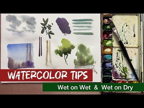 Wet on wet technique Vs Wet on dry technique in watercolour | Watercolor tips