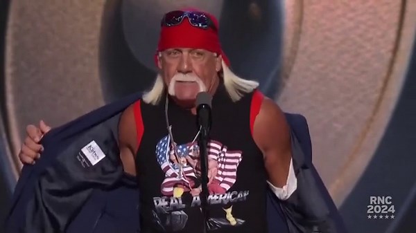 Hulk Hogan rips off his shirt at RNC in support of Trump in resurfaced clip after WWE star’s sudden death