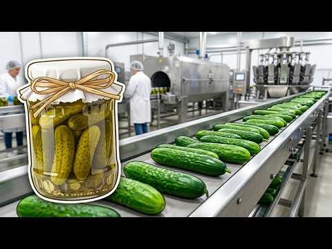 Harvesting Cucumbers and Making Pickle | Complete Factory Processing
