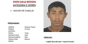 Kosovo Police requests the cooperation of citizens for the arrest of Edon Berisha
