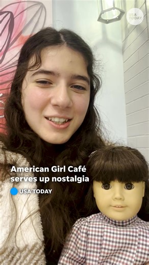 Have a playdate with your doll at the American Girl Café! You can experience nostalgic vibes, themed food and your doll even gets a special chair and a mini tea cup. | USA TODAY Video