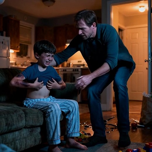 I came home late and froze. My seven-year-old son, Johnny, was covered in bruises from head to toe. I rushed him to the ER, and when he quietly told the doctor what happened, I grabbed my phone and dialed 911. I had just walked through the door of my small Bridgeport apartment when my stomach dropped. Johnny, my seven-year-old son, was sitting on the couch in his pajamas, his shirt unbuttoned. Bruises ran across his arms, legs, and even his torso, dark and swollen. My hands shook as I dropped th