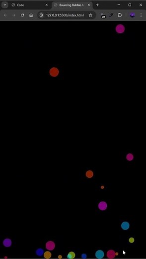 Bouncing Bubble Animation #programación #javascript #animation #developer #color #code #bubble