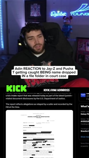 Adin REACTION to Jay-Z and Pusha T getting caught BEING name dropped IN a file folder in court case #adinross #reactions #caught #pushat #jayz