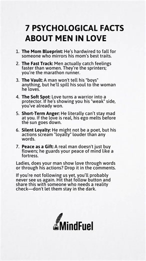 7 Psychological Facts About Men In Love ❤️ #Psychology #LoveFacts #RelationshipAdvice