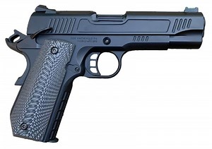 Tisas 1911B45 1911 Bantam 4.25" Bbl, 8 1 Capacity, 2-Mags, Black Cerakote Finish, Commander Length Slide, Mod 70 Series Internals, Beautiful G10 Grip