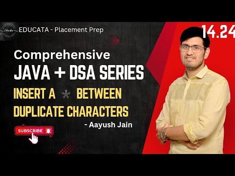 14.24 | Recursion | Insert a '*' between same characters in a string using recursion | Java and DSA