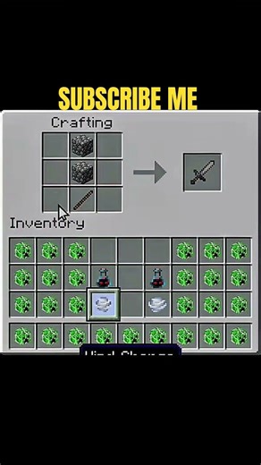 crafting stone sword #shorts #minecraft