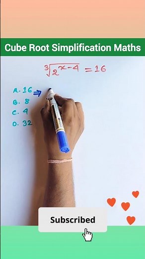 Cube Root Simplification Maths Question With Variable #simplification #maths #education #study