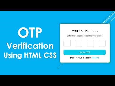 OTP Verification using html & CSS | html & CSS projects.