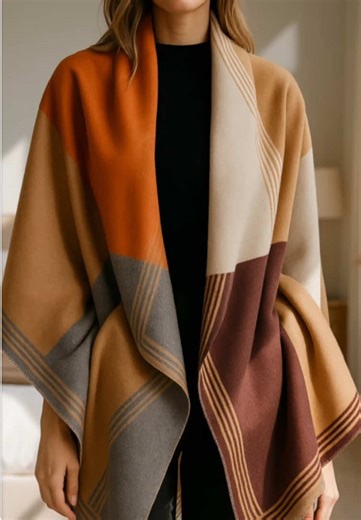 Women's Colorblock Tassel Decor Scarf✨✨ #womensfashion #tiktokmademebuyit #casualoutfits #falldealsforyou #shawl