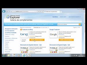 Añadir complementos a Internet Explorer 9