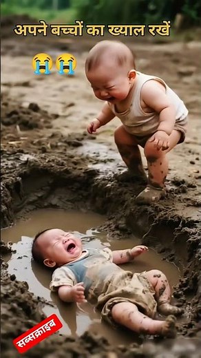 Crying Baby Gets the Cutest Help 😭 | Funny Ai Animated Shorts #cute #cutebabies