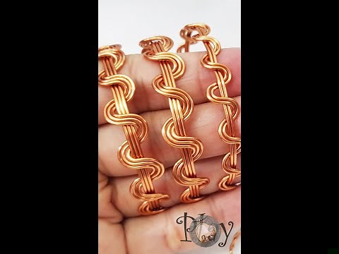 Play with wire | Wavy bangle bracelet | rings and ear cuff @LanAnhHandmade 678 #Shorts