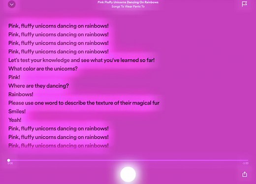 Pink Fluffy Unicorns Dancing on Rainbows