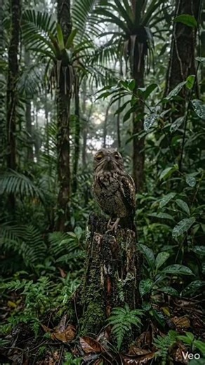 The Haunting Call of the Ghost Bird: Mysterious Potoo in the Deep Jungle 🦉🌲#shorts