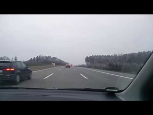 Ford Focus at 180 kmh. Mk2 2.0 tdci on Autobahn Munchen Stuttgart