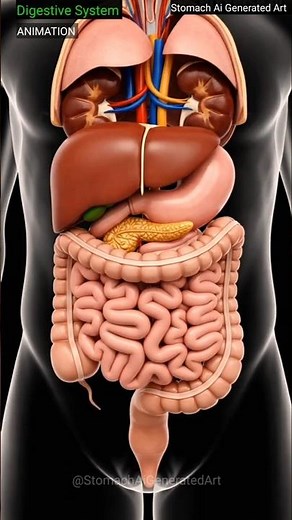 Digestive System Animation | Human Anatomy Explained with AI Art