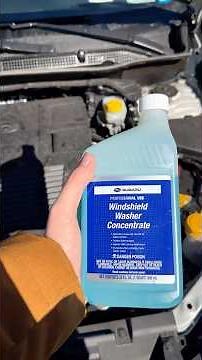 How to add windshield washer fluid on a Subaru Forester