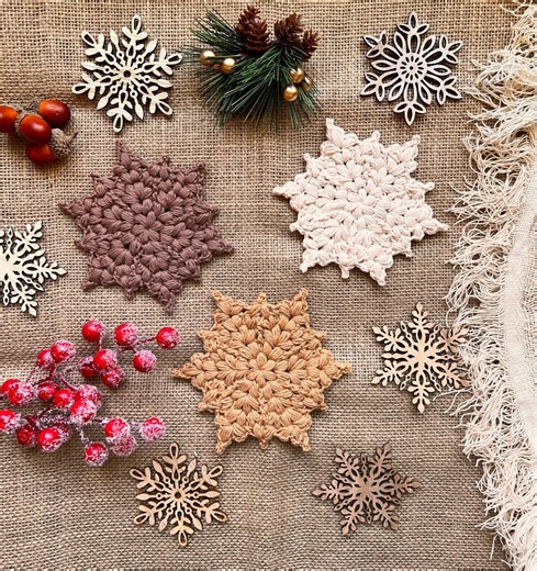 Snowflake Star Crochet Pattern: Christmas Ornament, Coaster (PDF Download - Etsy