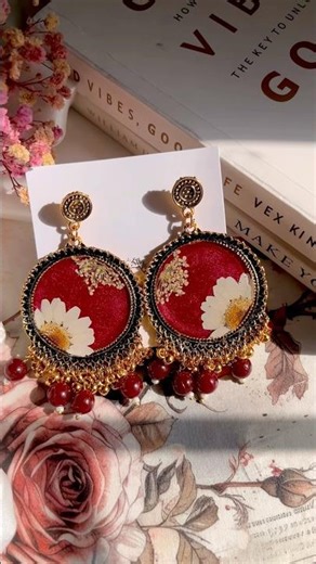 Resin Jhumka | floral resin Jhumka ✨🌸#resinart #youtubeshorts #shorts