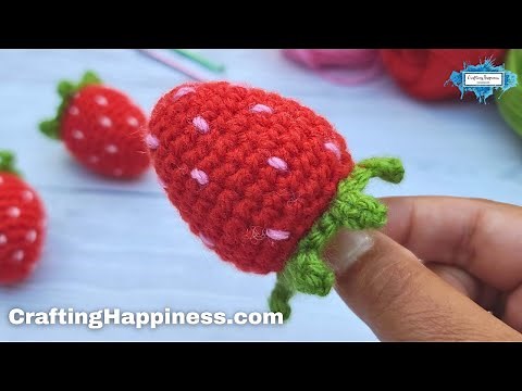 No Sew Crochet Strawberry 🍓 - Easy Amigurumi Pattern You Can Try Today!