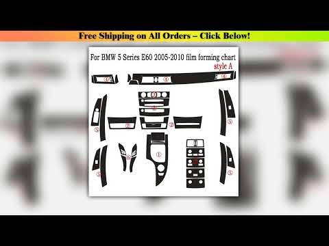 For BMW 5 Series E60 20042010 Interior Central Control Panel Door Handle 5D Carbon Fiber Stickers D