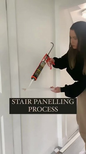 Follow along as @thechesterhome shows you how to easily wainscot your staircase! 😍 #homerenovation #homeremodel #farmhouse #farmhousedecor #farmhousestyle #diyhomedecor #diyrenovation #staircaseremodel #fixerupper #fixerupperhouse