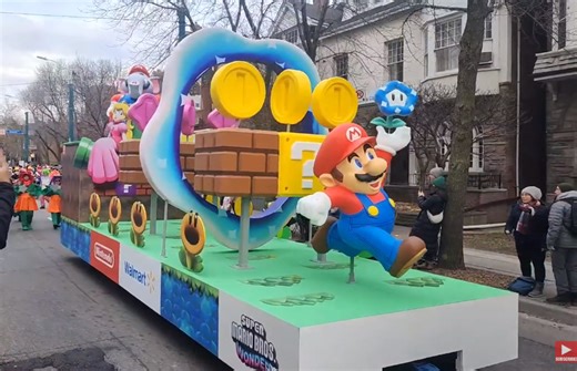Super Mario Bros. Wonder float pops up at the 119th Santa Claus Parade