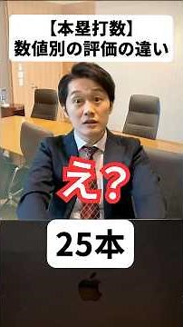 [Number of home runs] Differences in evaluation based on numerical values