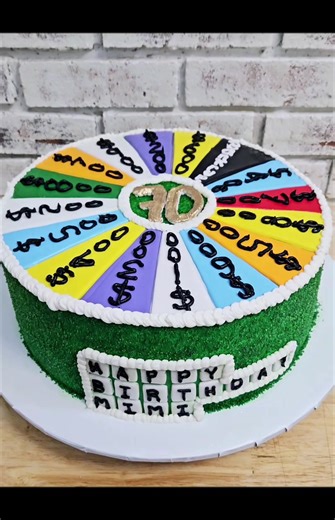 The wheel of fortune theme cake Super cool inspired design 👌 #wheeloffortune #roulette #game #spinthewheel #spin #70thbirthday #70th #birthdaycake #coolcakes #cool #fun #spinit #foryou #fyp #parati #pasteles #playing #fypシ #foryoupage
